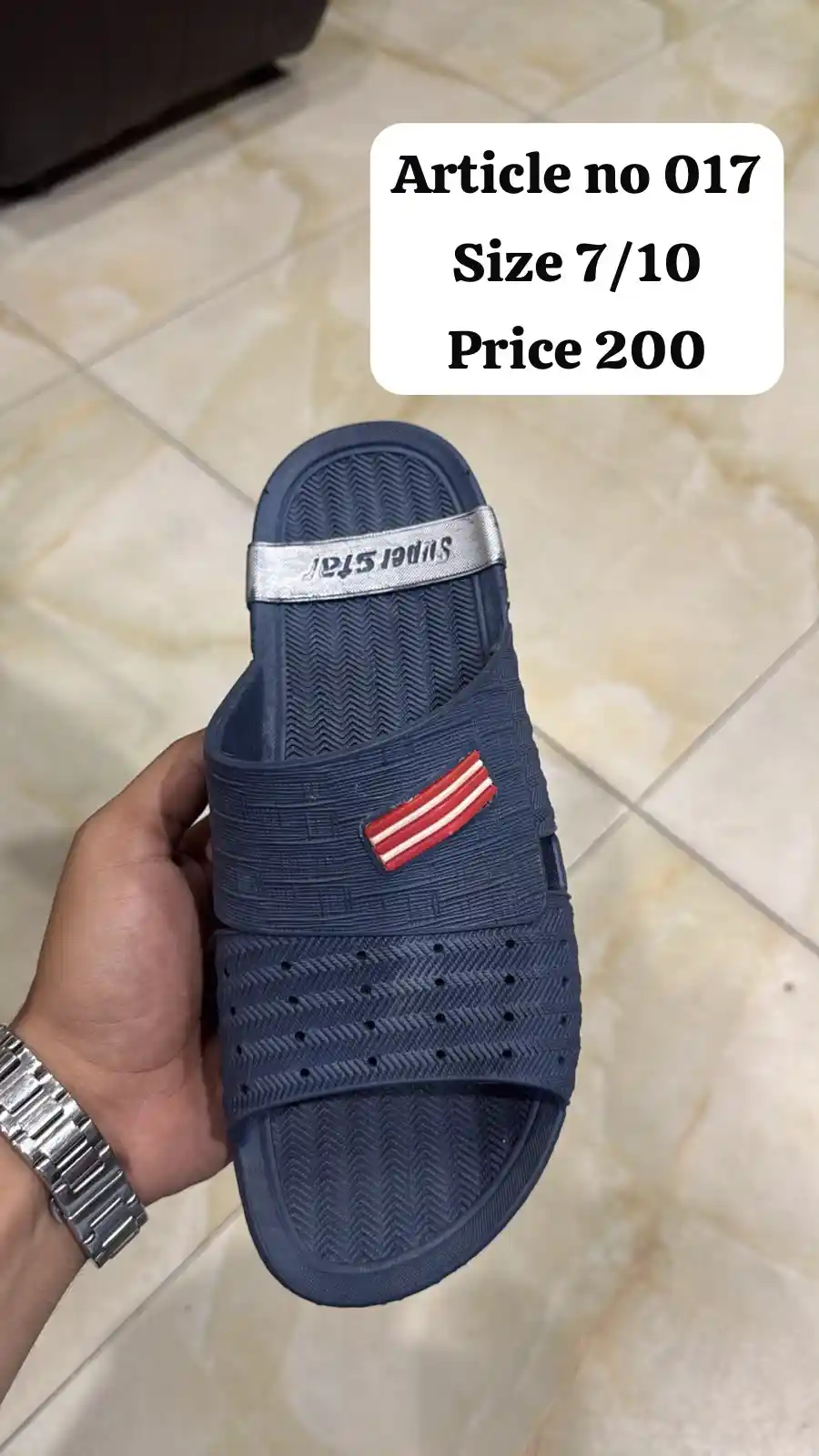 Article 017 blue men's sports plastic slide
